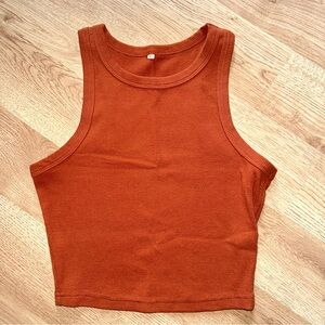 Rust Cropped Tank Top